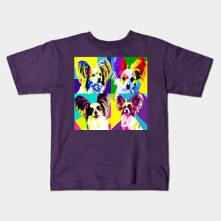 Papillon Pop Art - Dog Lover Gifts Kids T-Shirt